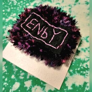 "Enby" Handmade Fuzzy Pin